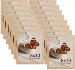 8X10 Photo Frames for Wall and Tabletop Display, 8 by 10 Wood Grain Picture Fram - Picture 1 of 12