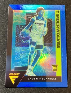 Panini Flux Blue Prizm Jaden McDaniels #232 RC 2020-21 Timberwolves - Imagen 1 de 2