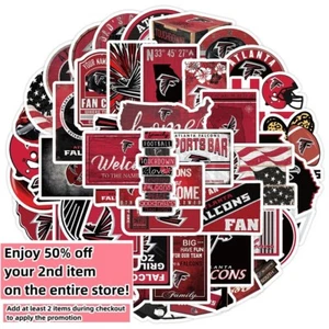 50pc Waterproof Vinyl Stickers Atlanta Falcons NFL Football Phone Luggage Laptop - Picture 1 of 12