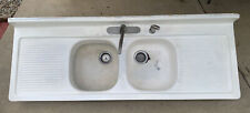 VTG  Farmhouse,￼double drain board, double basin- Kitchen sink￼(with Faucet