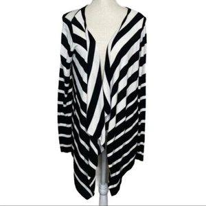 Belldini Open Front Stripe Print Cardigan Sweater Size Large - Bild 1 von 9