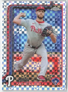 2025 Topps Chrome Zack Wheeler #189 X‑Fractor Mega Box Exclusive Phillies - Picture 1 of 3