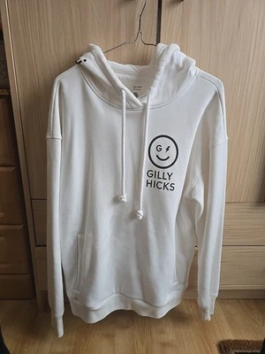 Hollister Gilly Hicks Hoodie White Women's UK Size Small - Image 1 of 4