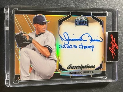 Hoja A Bronx Legacy Mariano Rivera 2025 inscripción dorada automática #’d 64/100 Foto 1 de 2