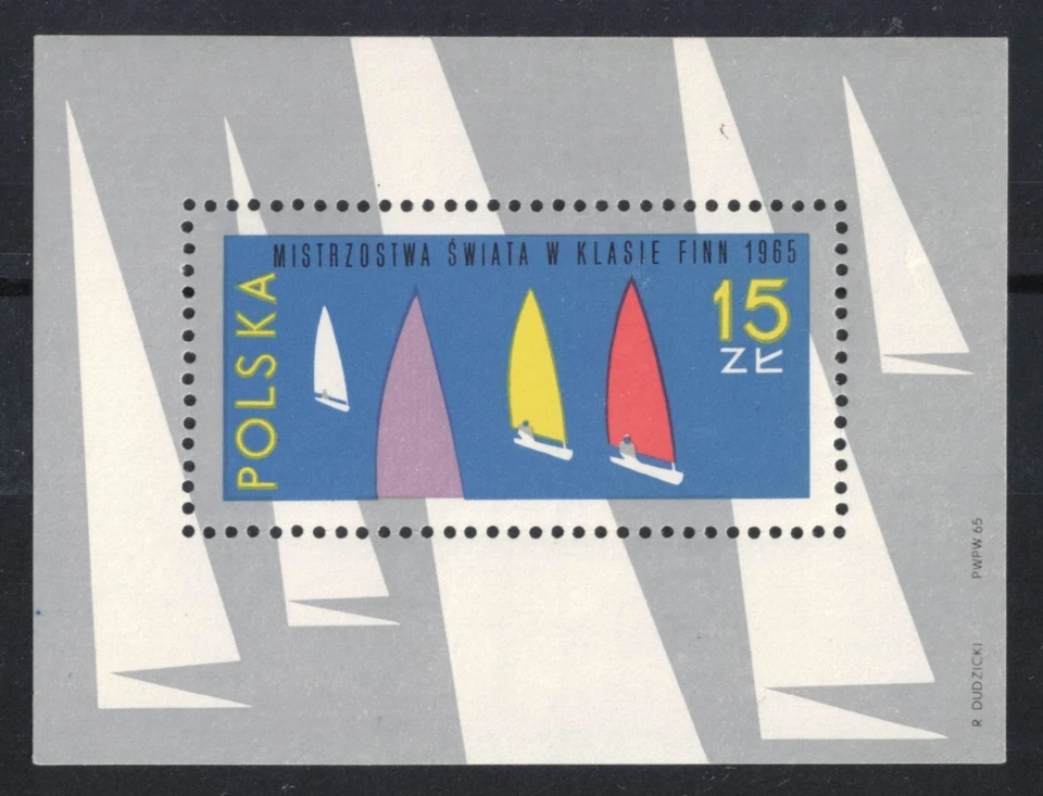 1965 Poland Sailing Stamp SG MS1573a MUH - image 1 of 1