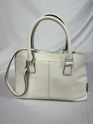 Calvin Klein Bolsos de Mano para Mujer Bolso Cartera de Cuero Saffiano Nuevo Blanco Cremoso Foto 1 de 4