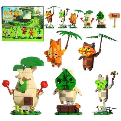 LITTLEDRAGONER 5 In 1 MOC Zelda BOTW Korok Seed & Yahaha Building Set Collectible Model For Fan