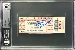 MICHAEL NESMITH THE MONKEES Signed Auto Concert Ticket Slabbed Encapsulated BAS - Picture 1 of 2