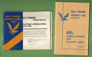 #XX1. TWO(2) SANFL WEST TORRENS FOOTBALL ANNUAL REPORTS - 1970 & 1978 - Picture 1 of 1