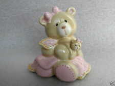 Baby Gund Nursery Night Light Shade Teddy Bear 4.75in Pink Porcelain Label Vtg