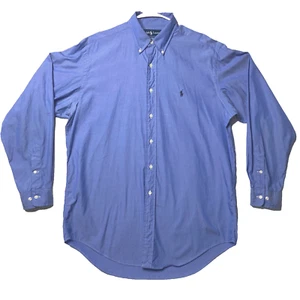Vintage Ralph Lauren Shirt Mens 16 34 35 Classic Fit White Stitch Button Down - Picture 1 of 12