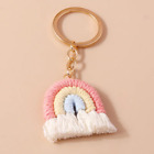 Vibrant Rainbow Tassel Keychain ? Chic Flower Pendant For Bags Gifts Girls Cute.