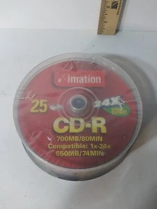 Imation 80MIN/700MB CD-R, 24x, 25 Pack Spindle Sealed - Picture 1 of 2