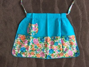 Vintage Retro NEW Without Tag Pocket Half Apron All Cotton - Picture 1 of 2