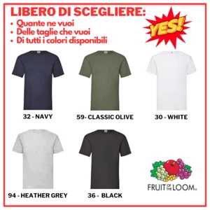 Componi il SET maglia manica corta UOMO FRUIT OF THE LOOM T-SHIRT 100% cotone - Foto 1 di 15