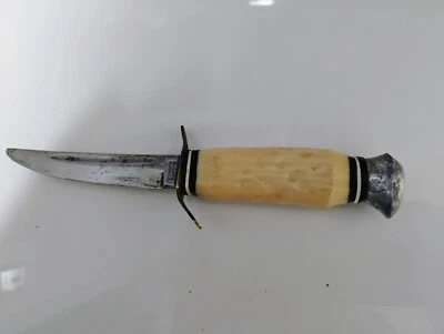 Cuchillo de caza vintage Solingen ALEMANIA OLSEN CUCHILLO CO asta mango de ciervo Foto 1 de 4