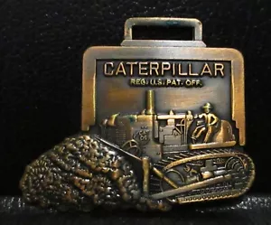 Caterpillar Cat D9 Crawler Tractor Dozer Bulldozer Pocket Watch Fob Advertising - Picture 1 of 2
