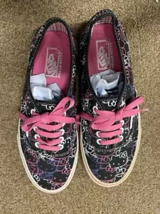 Damen 8 Hello Kitty × Vans Schwarz Schuhe Sneaker RAR Sanrio Auslaufmodell Sauber - Bild 1 von 6