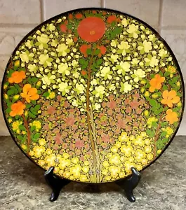 19th C Lacquer Bowl Plate Srinagar Kashmir India - Picture 1 of 17