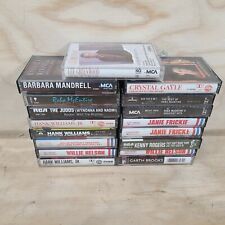 Lot of 17 Country Music cassettes  Willie Nelson Hank Williams JR, Reba Mcentire