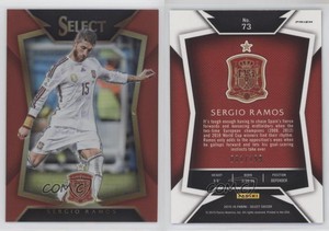 2015-16 Panini Select Red Prizm /199 Sergio Ramos #73.1