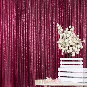 ShinyBeauty Burgundy Sequin Backdrop 5FTx7FT Polyester for Photography Weddin... - Picture 1 of 6