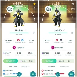Pokémon Go | Dynamax Urshifu - Single Strike /Rapid Strike Style | Mini P T C - Picture 1 of 3