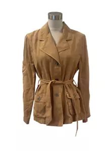 J Jill Tan Safari Utility Anorak Chaqueta con Cinturón S - Imagen 1 de 4