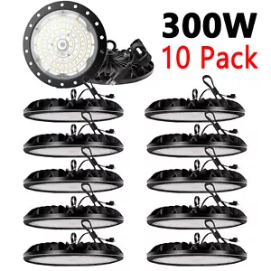 LED Shop Lights 300W UFO High Bay Light 30000LM Industrial Factory Gym Warehouse - Picture 1 of 14