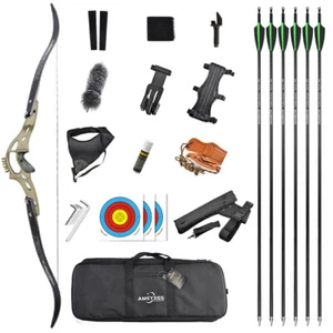 62" ILF Recurve Bow Set 30-60lbs Archery 19" Riser Takedown Hunting Target USA - Picture 1 of 23