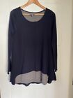 PHASE EIGHT - Navy blue with grey tunic jumper - size 10 ( fits 10-12)