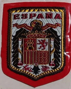 Vintage España Spain Crest Jacket Patch Woven Felt Travel Souvenir New Sealed - Picture 1 of 1