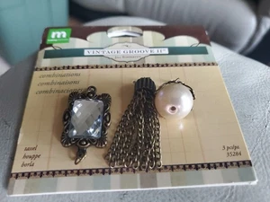 Colgante Joyería Making Memories Vintage Groove II - Grabado Floral Nuevo con Etiquetas♡ - Imagen 1 de 3