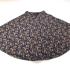 Francesca's Boutique Bird Cage Label Small (Fits 26In) Lace Lined Zip Skirt HR1 - Picture 1 of 15