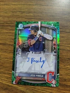 2025 Bowman Baseball Jose Pirela 1st Bowman Green Grass On Card Auto /99 - Picture 1 of 2