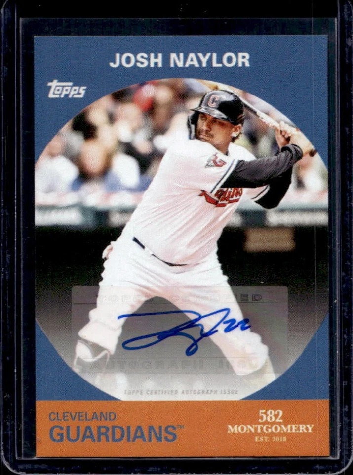 2022 Topps 582 Montgomery Club Set 5 Josh Naylor Auto #3A Guardians - Image 1 of 2