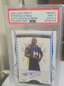 2023 Leaf Trinity Blue Shaquille O'Neal #BA-SO1 /25 Auto Los Angeles Lakers HOF - Bild 1 von 2