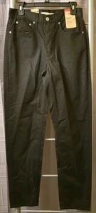Levi's 80s Black Mom Jeans High Rise Relaxed Fit Tapered Leg Dark Wash NWT - Picture 1 of 9