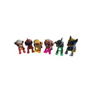 6 Paw Patrol Mighty Pups Charged Up Figures Light Chase Skye Rubble Rocky Work - Picture 1 of 24