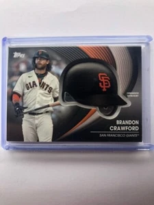 2022 Topps Series 2 Brandon Crawford Batting Helmet Card #BH-BC - Giants 164/299 - Picture 1 of 3
