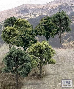 TR1572 Woodland Scenics 3-5 Ready Made Mixed Green Deciduous Value Pack 14/Pk - Picture 1 of 1
