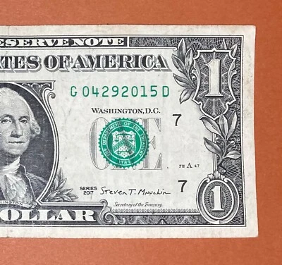 April 29, 2015 (G 04292015 D) Birthday Note $1 One Dollar Bill - Image 1 of 3