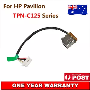 Original HP Compaq Pavilion TPN-C125 DC Power Jack Port Socket w/ Cable Harness - Picture 1 of 5
