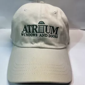 Atrium Windows & Doors Cream/Green Embroidered Logo Buckle Adjustable Dad Hat - Picture 1 of 9