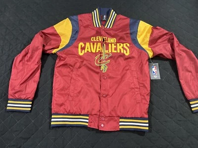Nueva chaqueta de fanático de la NBA para hombre Cleveland Cavaliers tela rasgada broche de viento frontal Foto 1 de 4