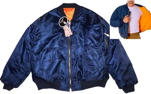 Rothco MA-1 Air Force Military Reversible Flight Jacket NEW W/ TAGS BLUE 2XL men - Picture 1 of 13