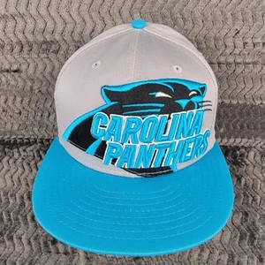 Carolina Panthers Hat Cap Snap Back Gray New Era 9Fifty Big Logo Spell Out - Picture 1 of 11
