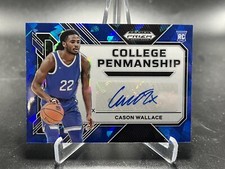 2023 Panini Prizm Draft Picks Cason Wallace College Penmanship Blue Ice /49