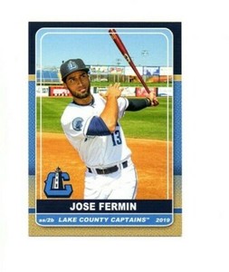 Jose Fermin 2019 Lake County Captains team set card Puerto Plata DR