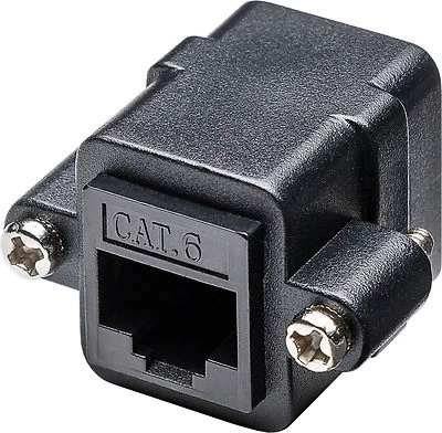 GOOBAY CAT 6 Patch Kupplung Verbinder LAN Koppler Schraubversion CAT.6 2x RJ45 Kupplung
